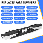 Chrome Rear Bumper for Chevy Silverado GMC Sierra 1500 2500 (1999–2007)