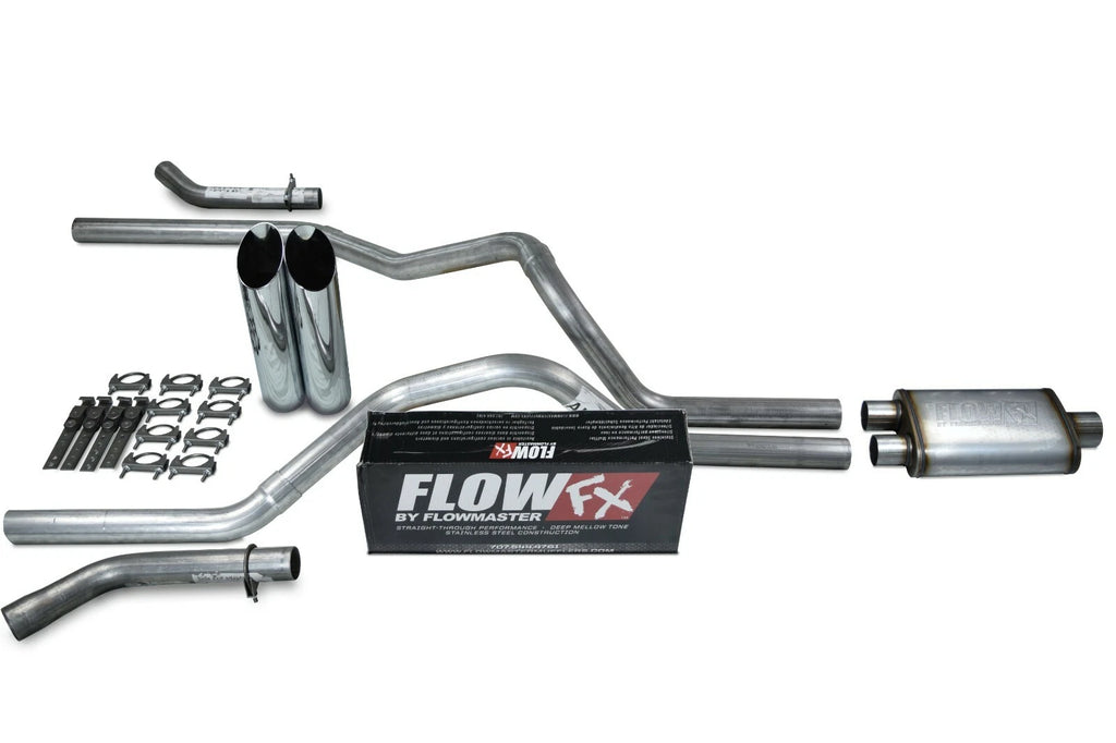 2.5" Dual Exhaust Kit for Dodge Ram 1500 (2009–2018) Flowmaster Flow FX Slash Tip