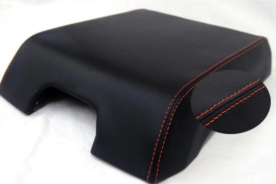 Center Console Armrest Cover for Ford F150 (2015–2020) - Orange Stitch
