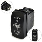 Winch IN OUT Switch for Polaris UTV Truck Boat (7 Pin, Blue LED)