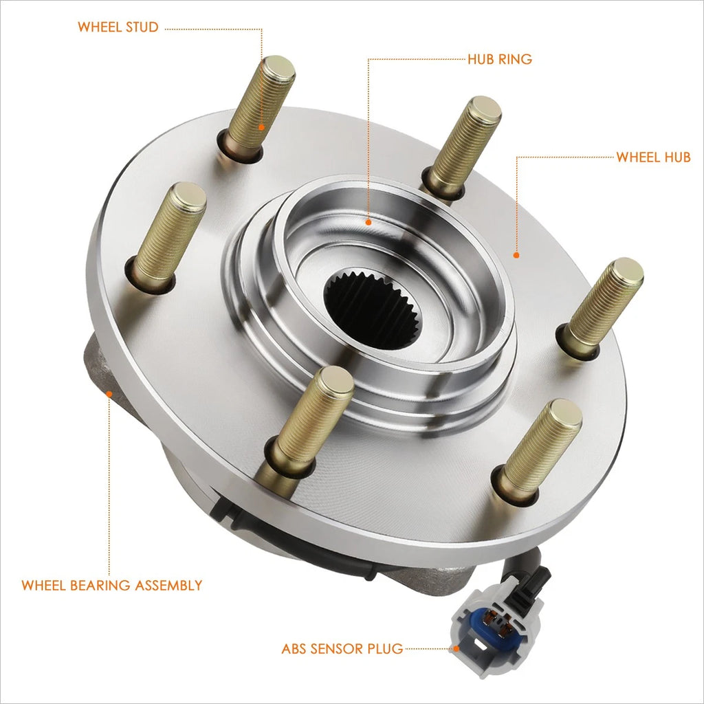 Front Wheel Hub Bearing Assembly Kit for Nissan Armada Titan/Infiniti QX56 (2008–2012)