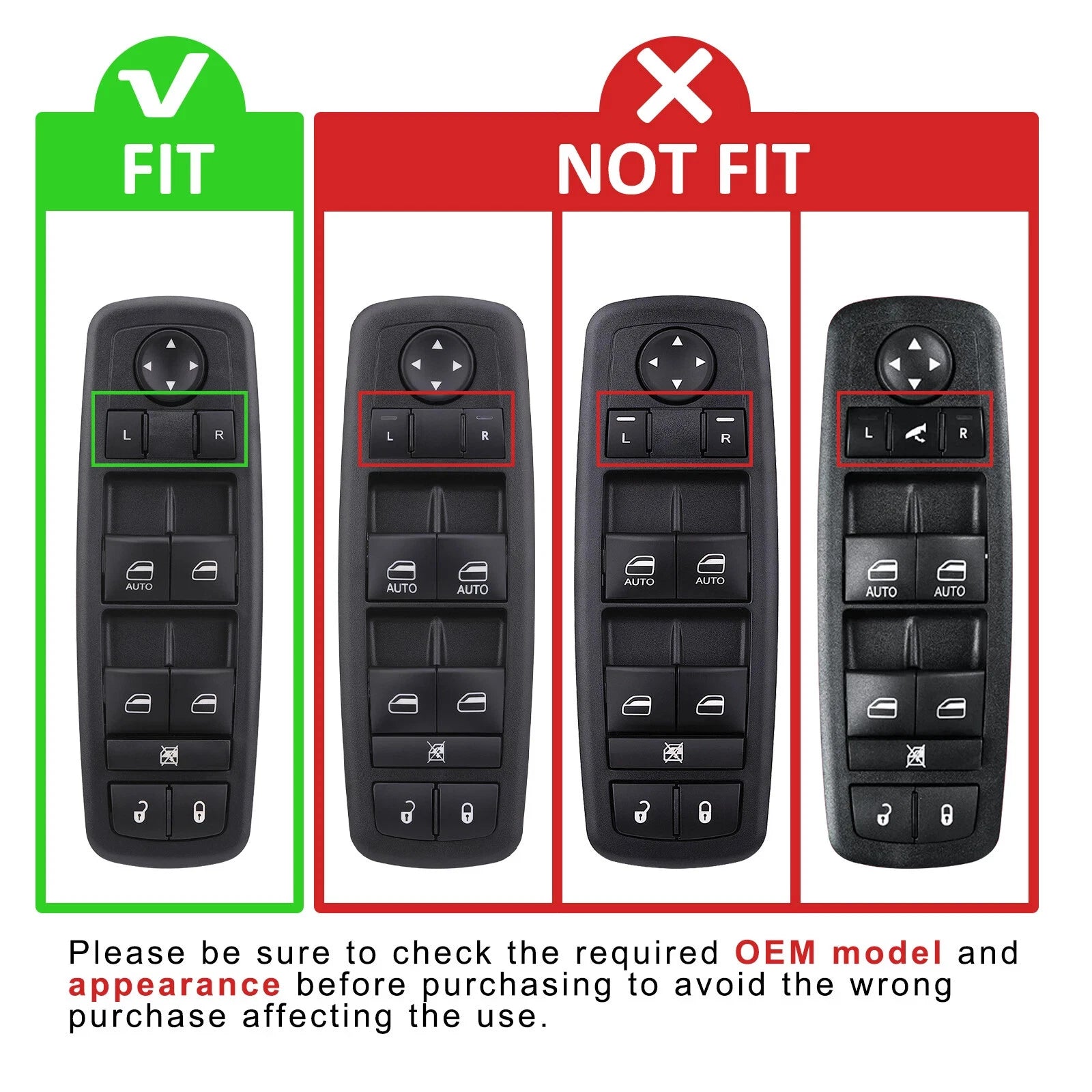 Master Power Window Switch for Jeep Liberty (2008–2012)