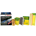 Set of 8 Bosch Double Platinum Spark Plugs & Mann Filters for BMW
