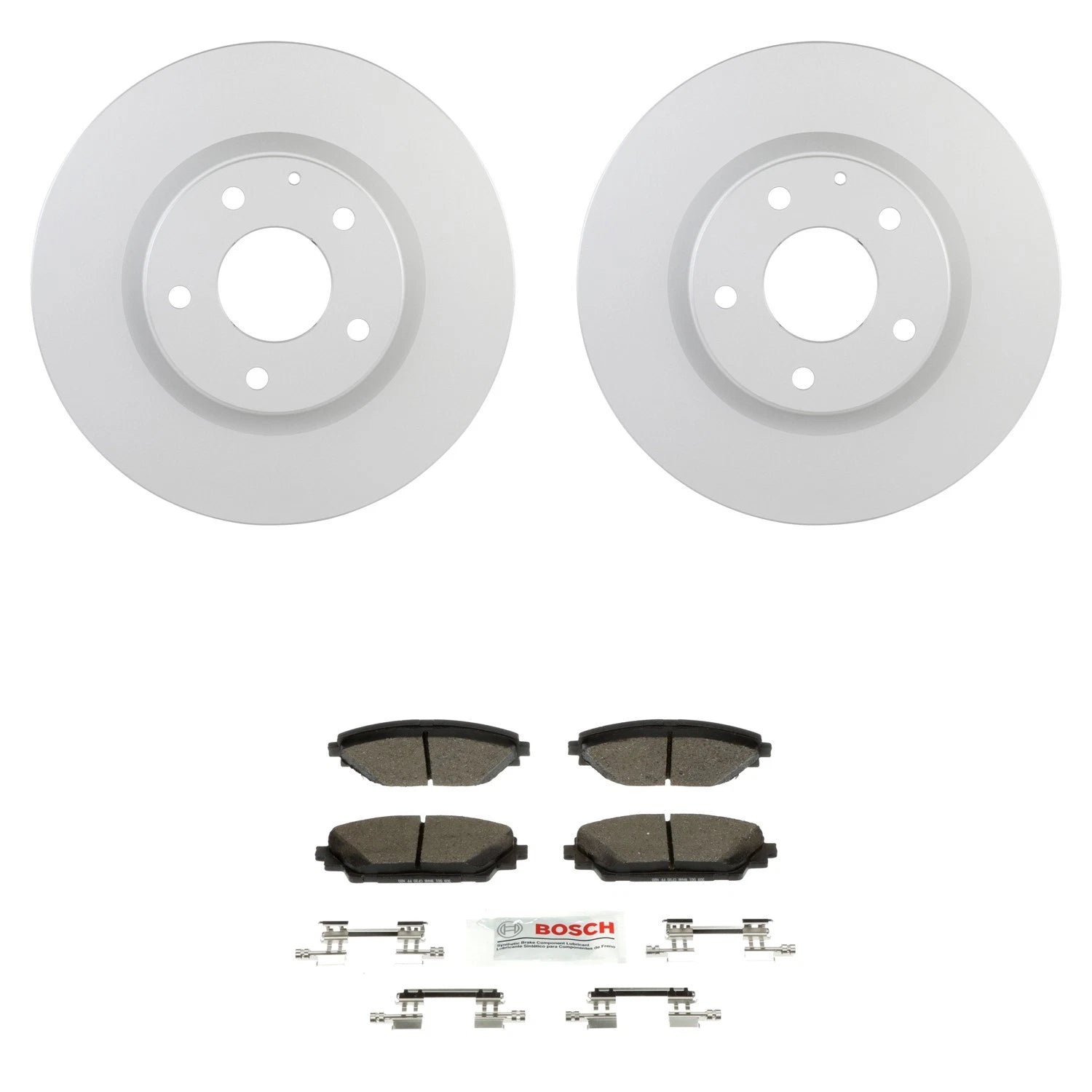 Bosch Front Quietcast Rotors & Blue Ceramic Disc Brake Pad Kit for Mazda CX-3 (2016–2021)