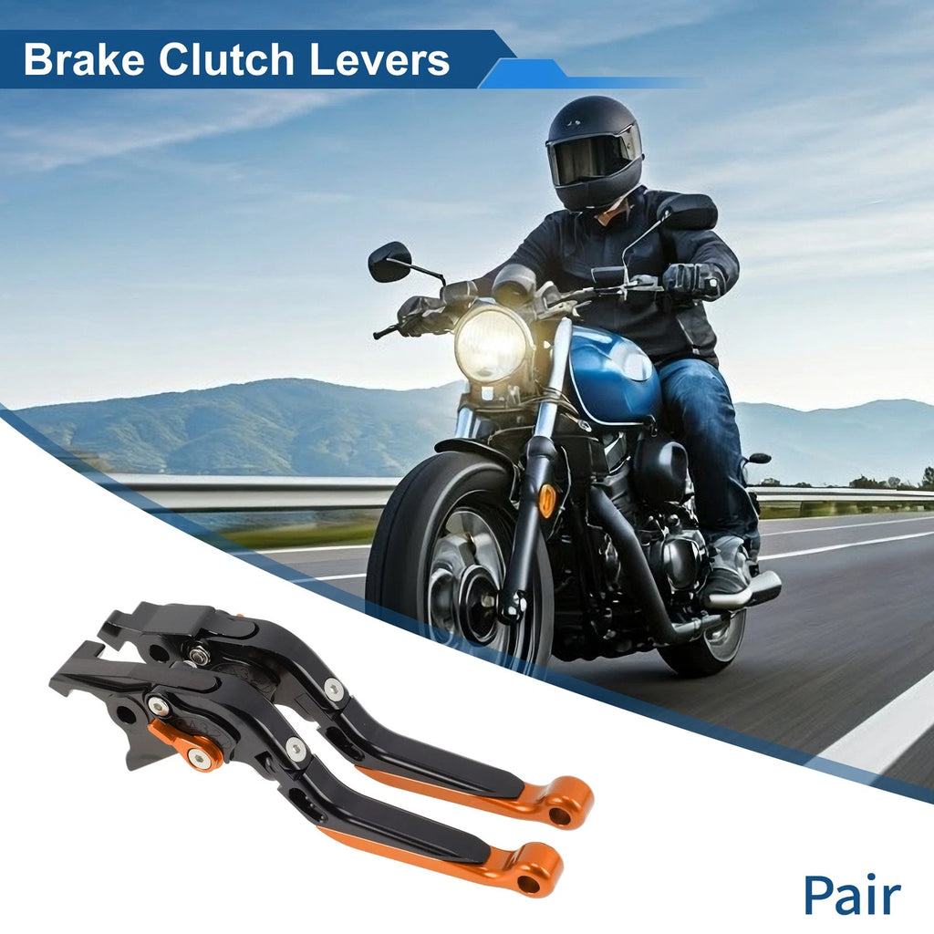 Short Long Brake Clutch Levers for Suzuki Hayabusa GSXR1300 (2008–2020) Black Orange