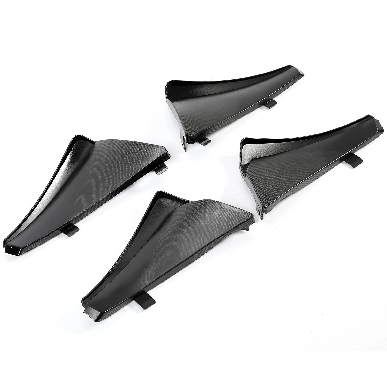 Set of 4 Carbon Flash Look Splash Guards for Corvette C8 (2020–2025)