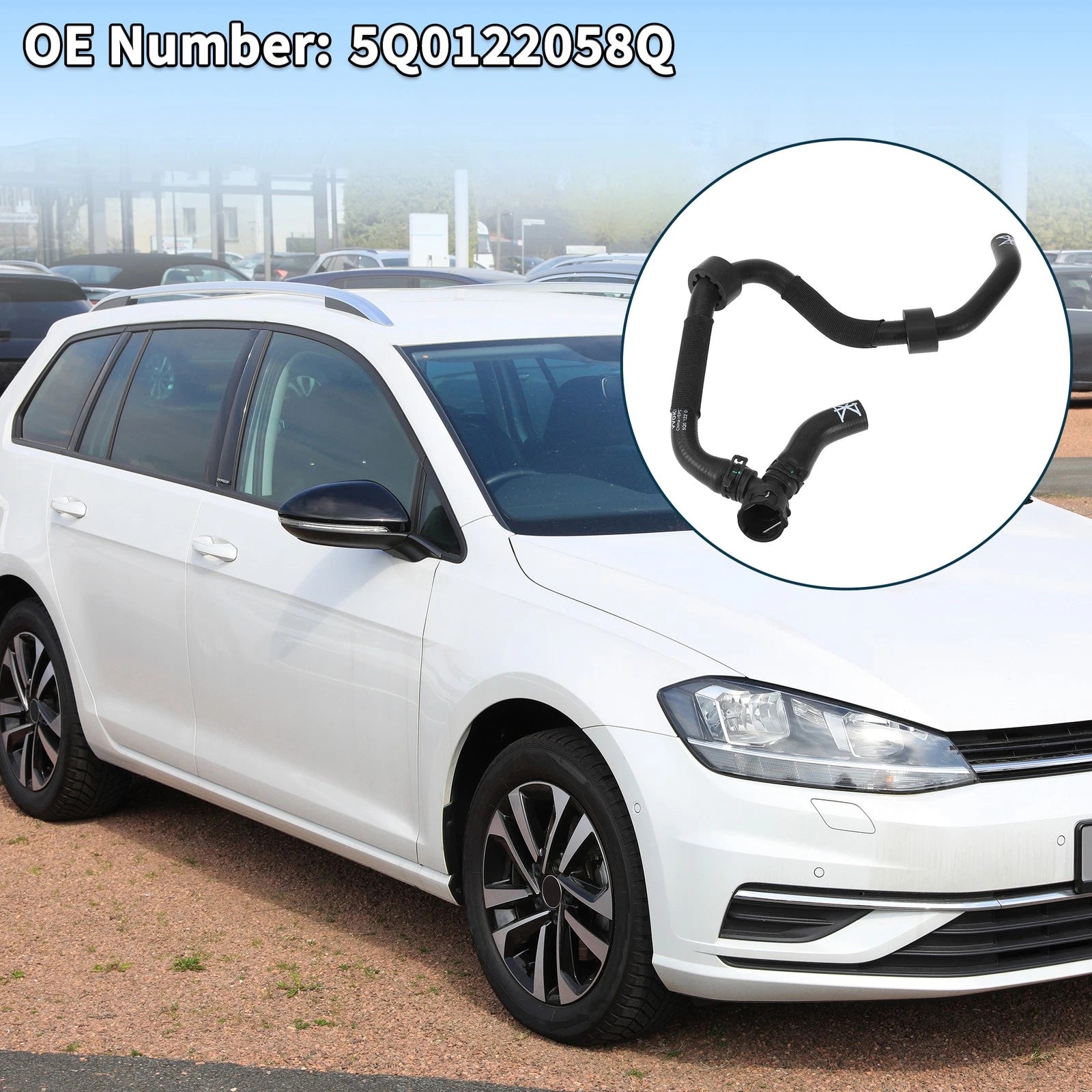 Radiator Hose Coolant Pipe for Volkswagen Golf Alltrack (2017–2019) Rubber
