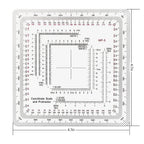 Coordinate Ruler with Protractor for Engineering Measurement Tool