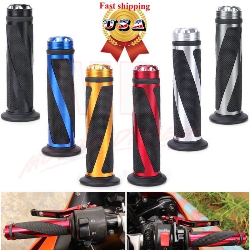 Rubber Gel Hand Grips for Honda Suzuki Kawasaki Yamaha (7/8")