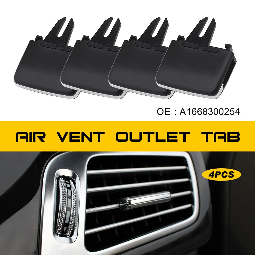 Set of 4 A/C Air Vent Outlet Tab Clips for Mercedes-Benz W166 (2012–2015)