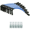 NGK Wire Set & 8 V-Power Spark Plugs for Express 3500, Sierra 2500 HD (2001–2007)
