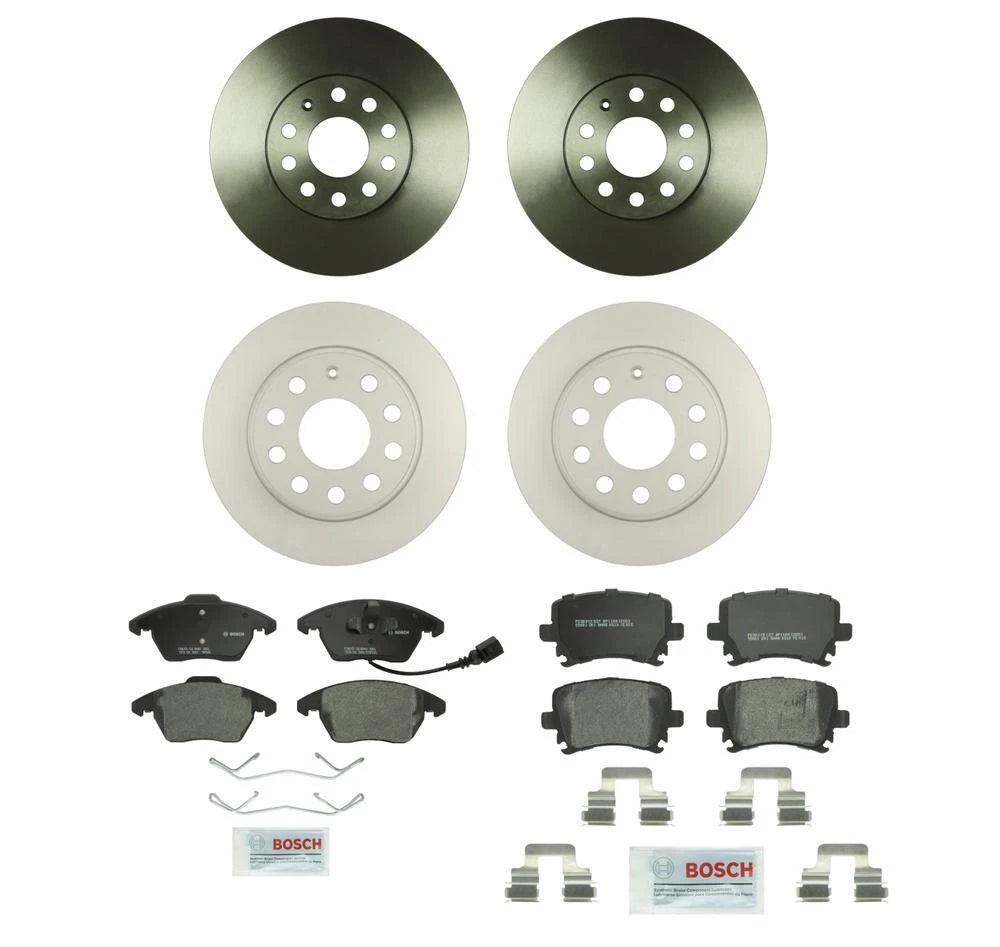 Brake Kit Disc Rotors & Semi-Metallic Pads for Audi A3 (FWD) (2013–2020)