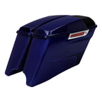 4" Stretched Hard Saddlebags for Harley Touring (2014–2023) Zephyr Blue/Black Sunglo