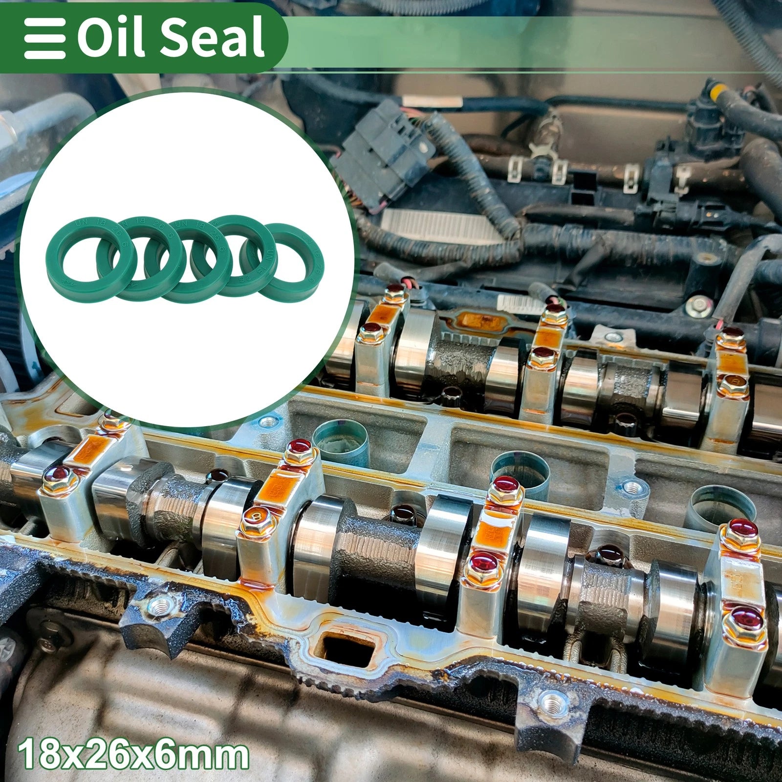 Set of 5 Oil Seal Ring 18x26x6mm for [Make Model] ([YYYY–YYYY])