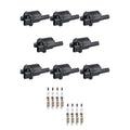 Set of 8 Ignition Coils & Iridium Spark Plugs for CTS Escalade Suburban