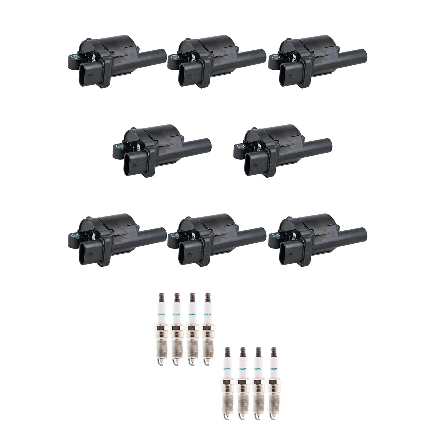 Set of 8 Ignition Coils & Iridium Spark Plugs for CTS Escalade Suburban