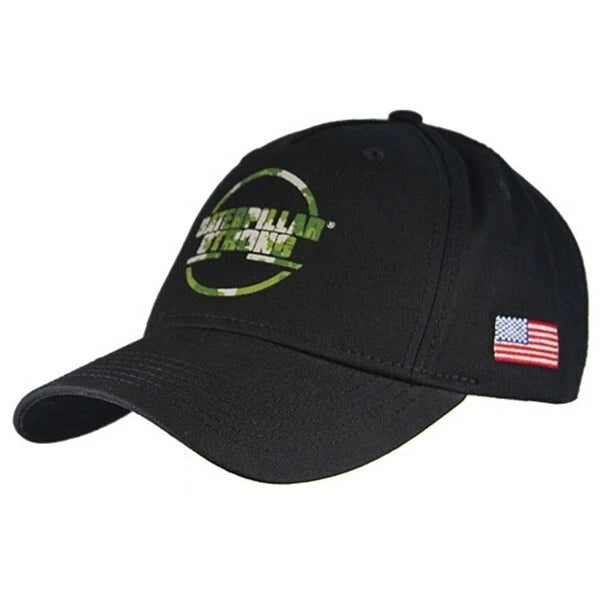 Chino Cap for CAT Caterpillar (Strong Black, Flag Camo Digi Print)