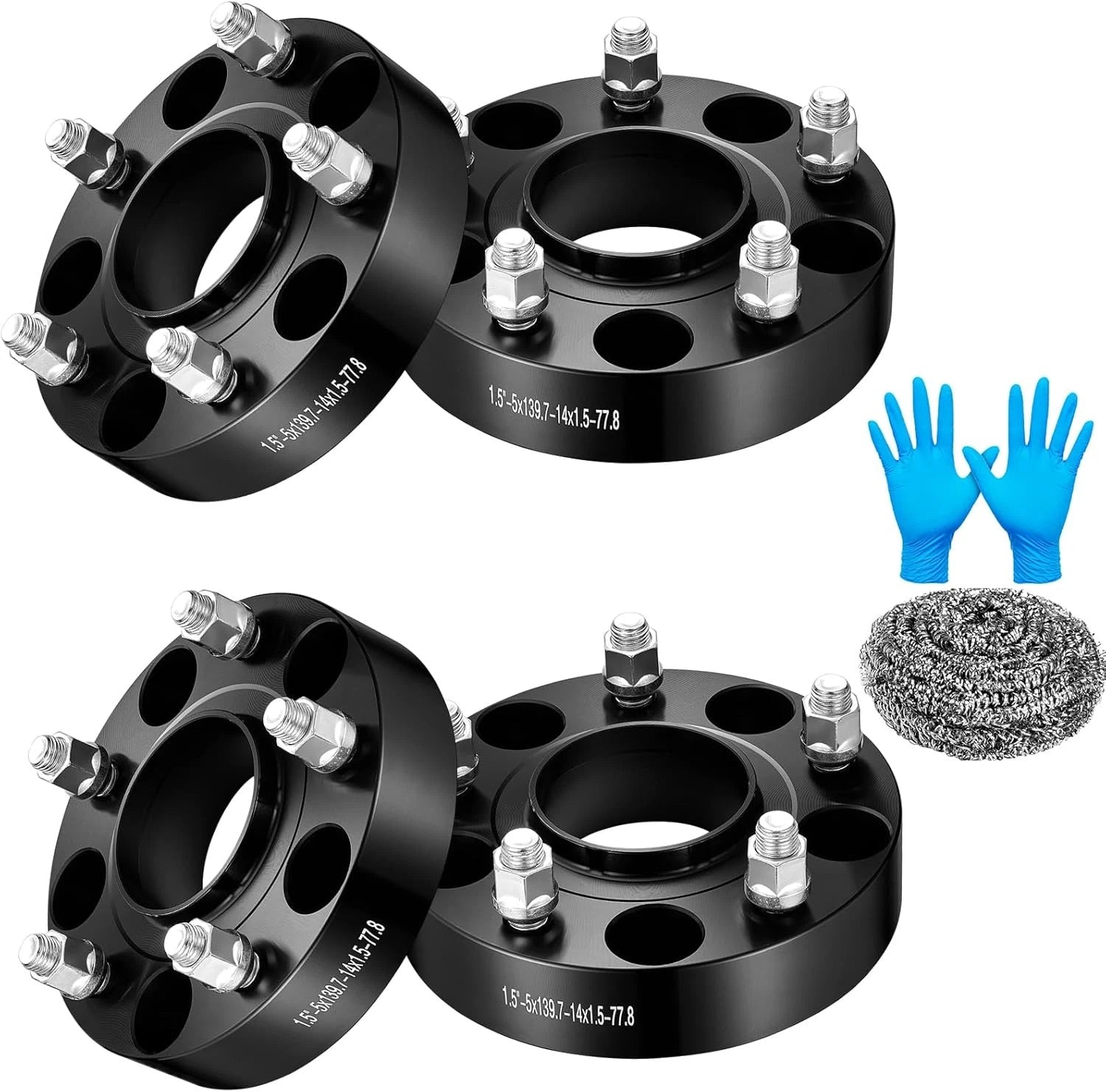 Set of 4 Hubcentric Spacers 1.5" M14x1.5 for Ram 1500 Classic (2019–2023)