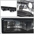 Black Crystal Bumper Lights for Chevy C10 C/K C1500/C2500/C3500 (1988–1998)