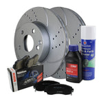 Front Brake Kit 295mm Drilled Rotors & Bosch Pads for MB W204 C204 R172 (2007–2015)