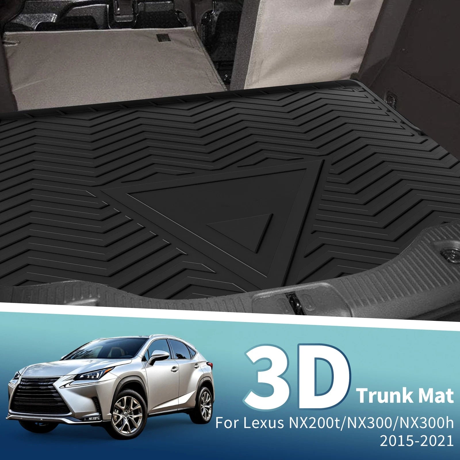 Cargo Liner Rear Trunk Mat for Lexus NX200t NX300 NX300h (2015–2021) TPE