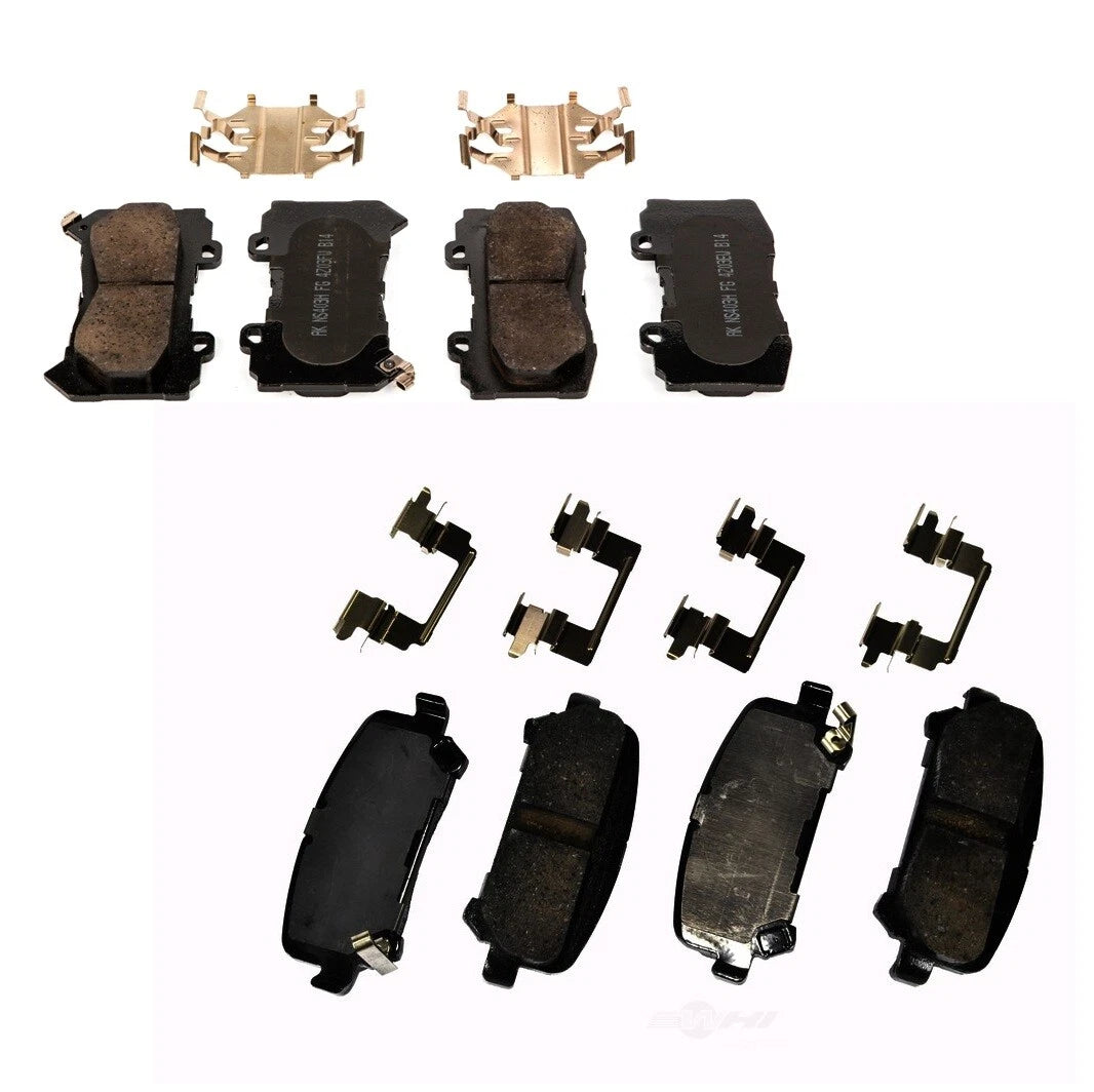Set of 4 Front & Rear Brake Pads for Chevy Colorado Canyon (2015–2023)