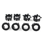 8 Pcs Black ABS Front Bumper Radar Probe Brackets for Jeep Wrangler (2018-2022)