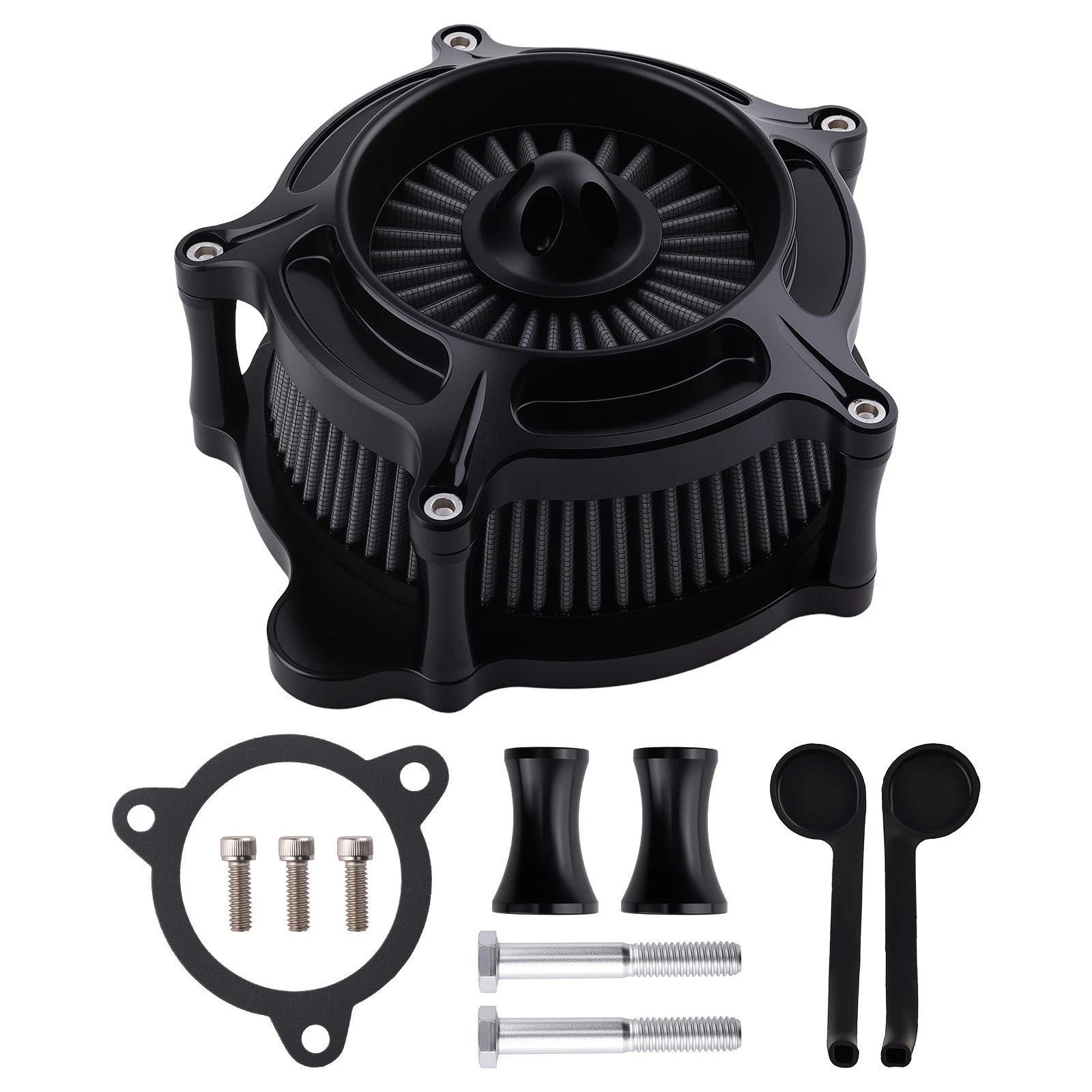 Air Cleaner for Harley Dyna FXDLS (2017) Black Billet Aluminum Filter Kit