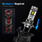 2X H7 LED Headlight Bulbs for NOVSIGHT (18000LM, 6500K)