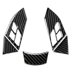 5X Steering Wheel Cover Trim Carbon Fiber Look for BMW 5 Series E60 E61 (2003–2010)