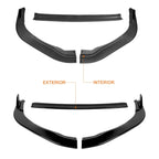 Gloss Black Sport-Style Front Bumper Body Kit Spoiler Lip for ES300H/ES350 (2016–2018)