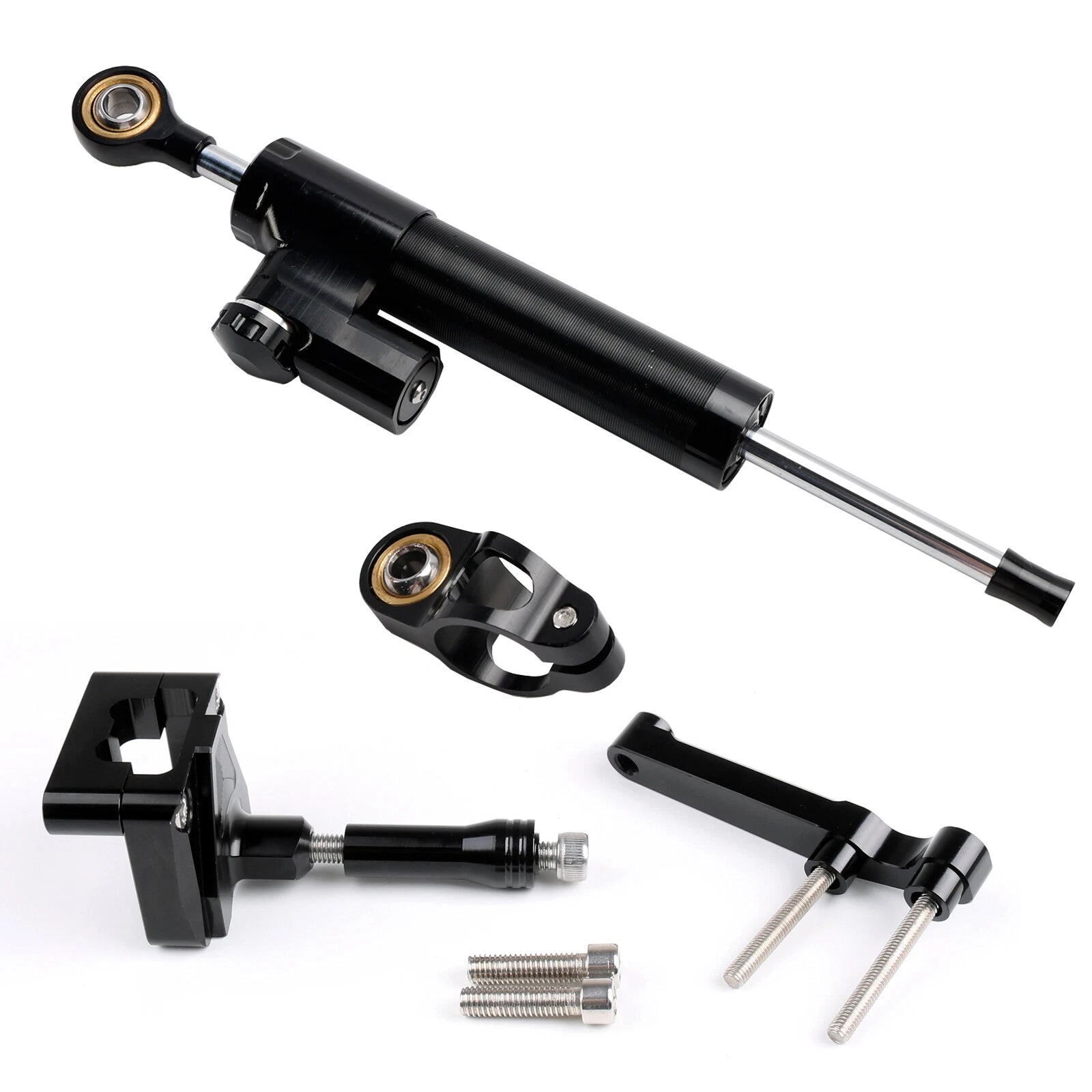 Steering Damper Stabilizer for Kawasaki Ninja 250 EX250 (2008–2012) Black T9