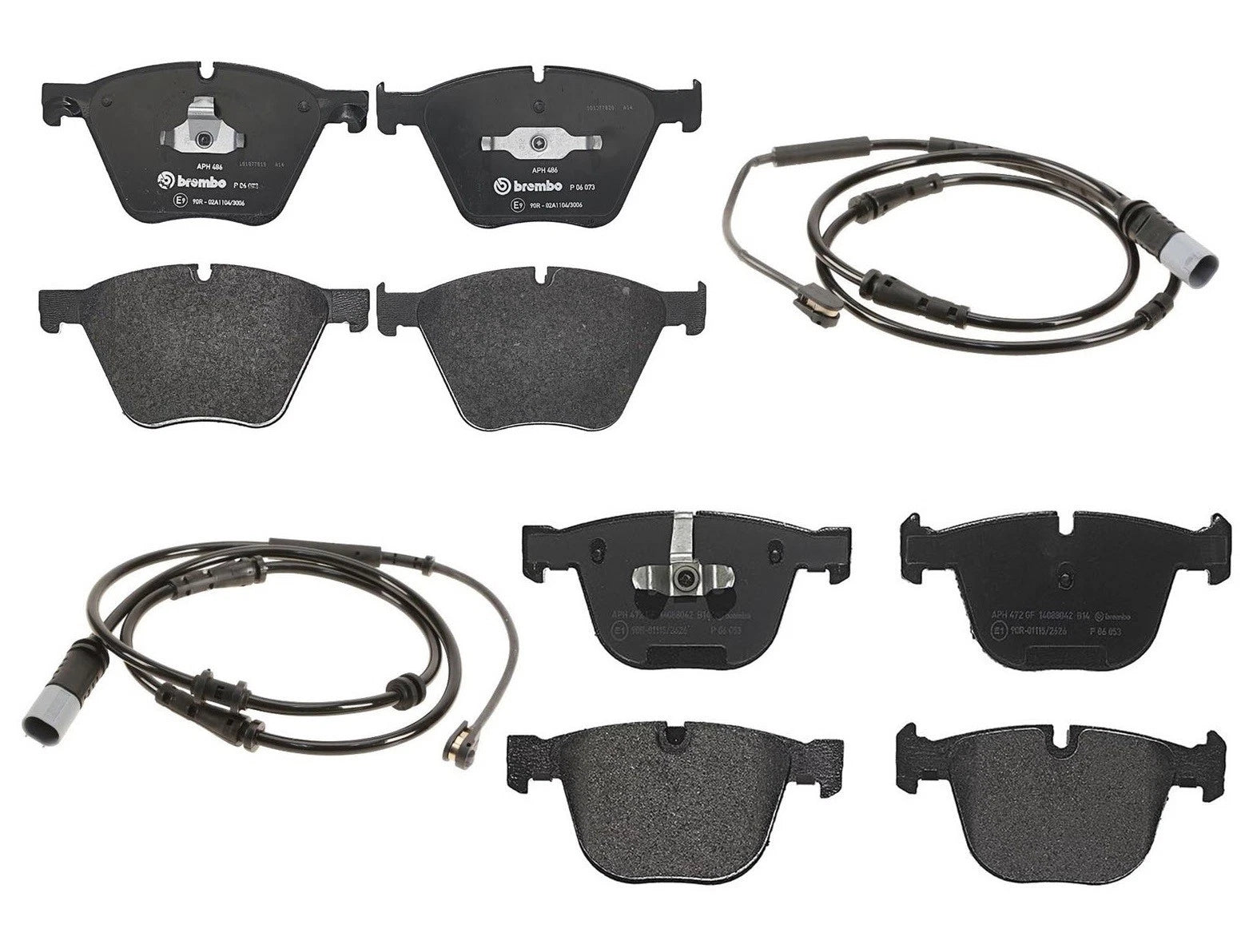 Brembo Brake Pads Kit with Sensors for BMW 7 Series (F01 F02)