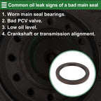 1 Pc Rear Crankshaft Oil Seal for Isuzu (No. 8-97049146-0)