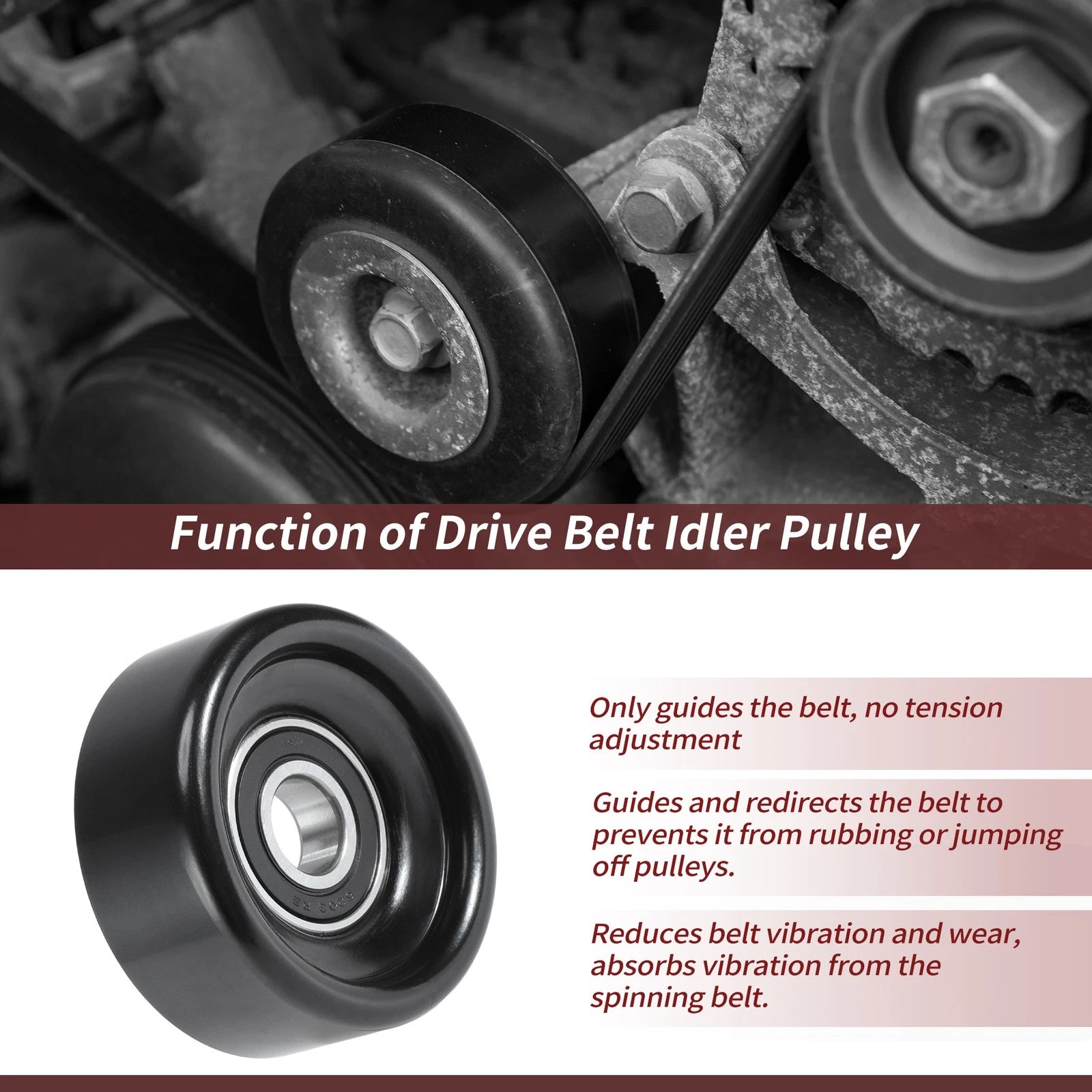 Idler Pulley for Ford Jeep Dodge GMC (No. 419-610)