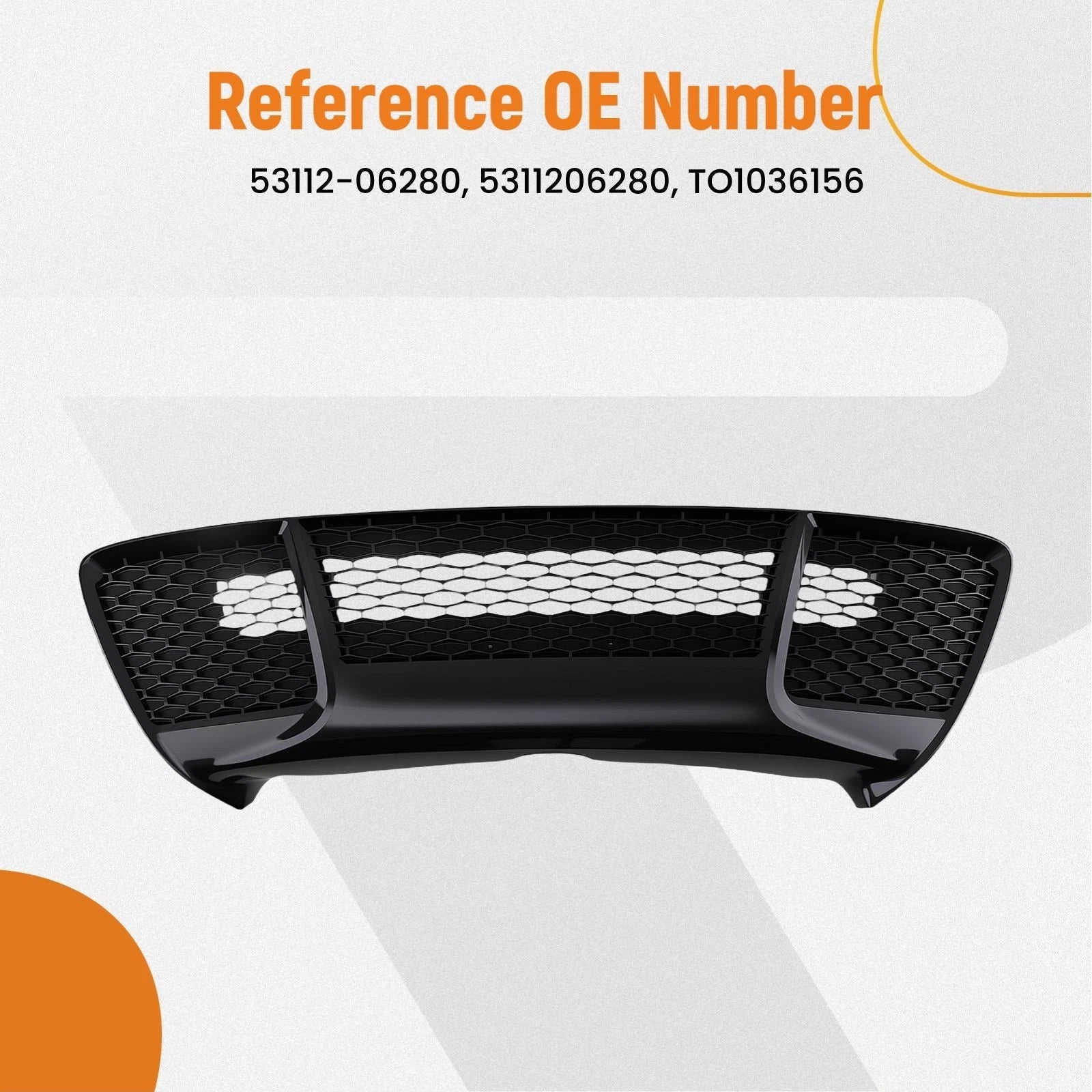 Front Lower Bumper Grille for Toyota Camry SE/XSE (2015–2017) 53112-06280