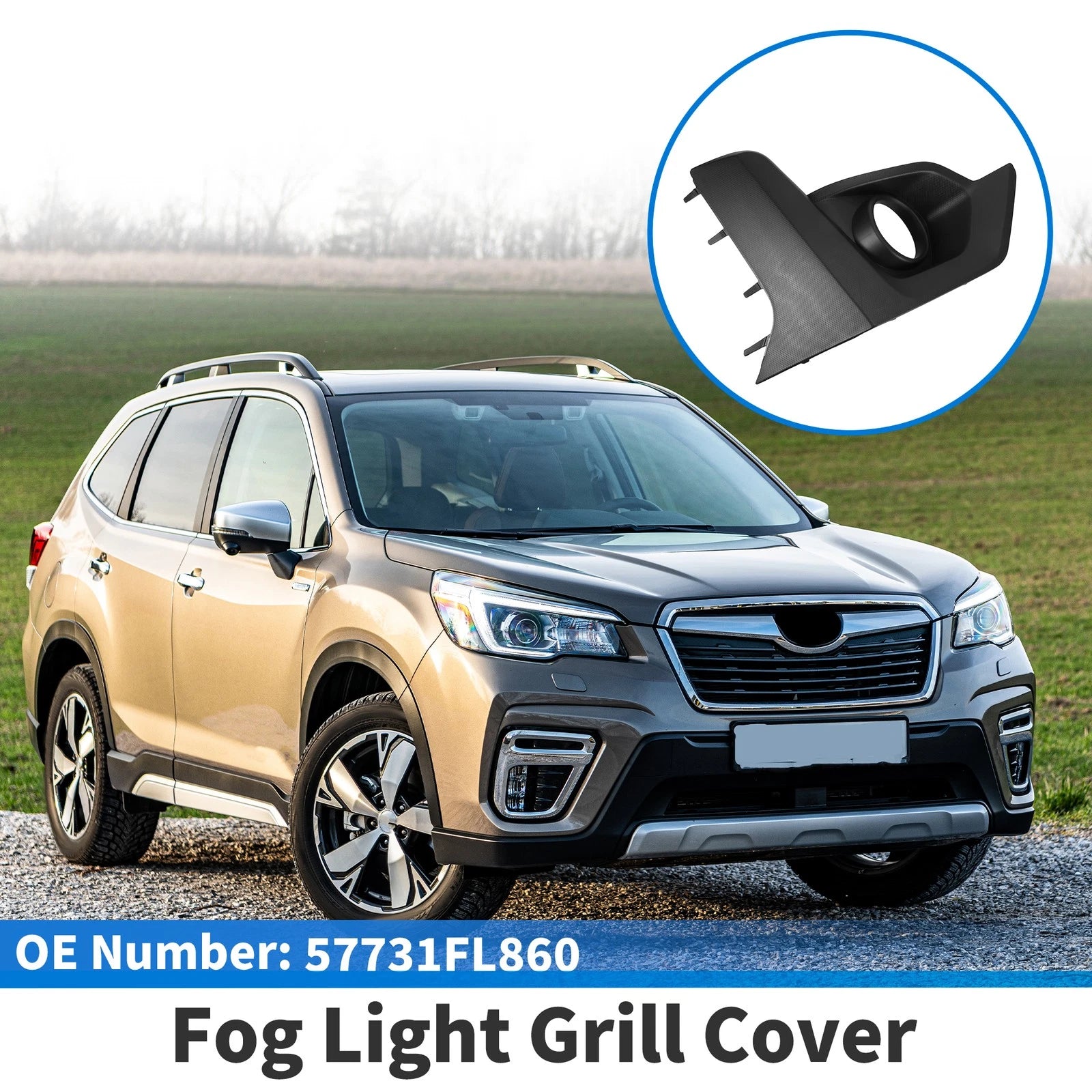 Front Right Fog Light Grill for Subaru Crosstrek (2021–2022) No.57731FL860 ABS
