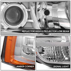 Chrome Projector Headlight Lamp for Ford Expedition (2015–2017) - Right