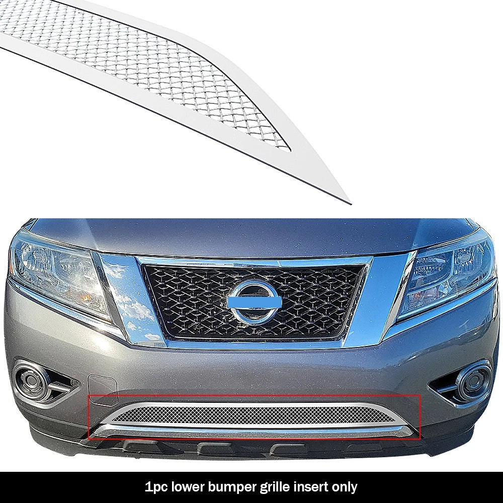 Stainless Chrome Mesh Grille Insert for Nissan Pathfinder (2013-2016)
