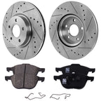 Front Brake Disc Rotors and Pads Kit for Ford Escape, C-Max, Volvo C30, C70, V50, S40