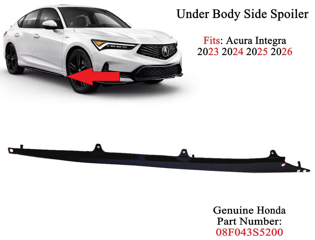 Right Under Body Side Molding Spoiler for Acura Integra (2023–2026) 08F043S5200