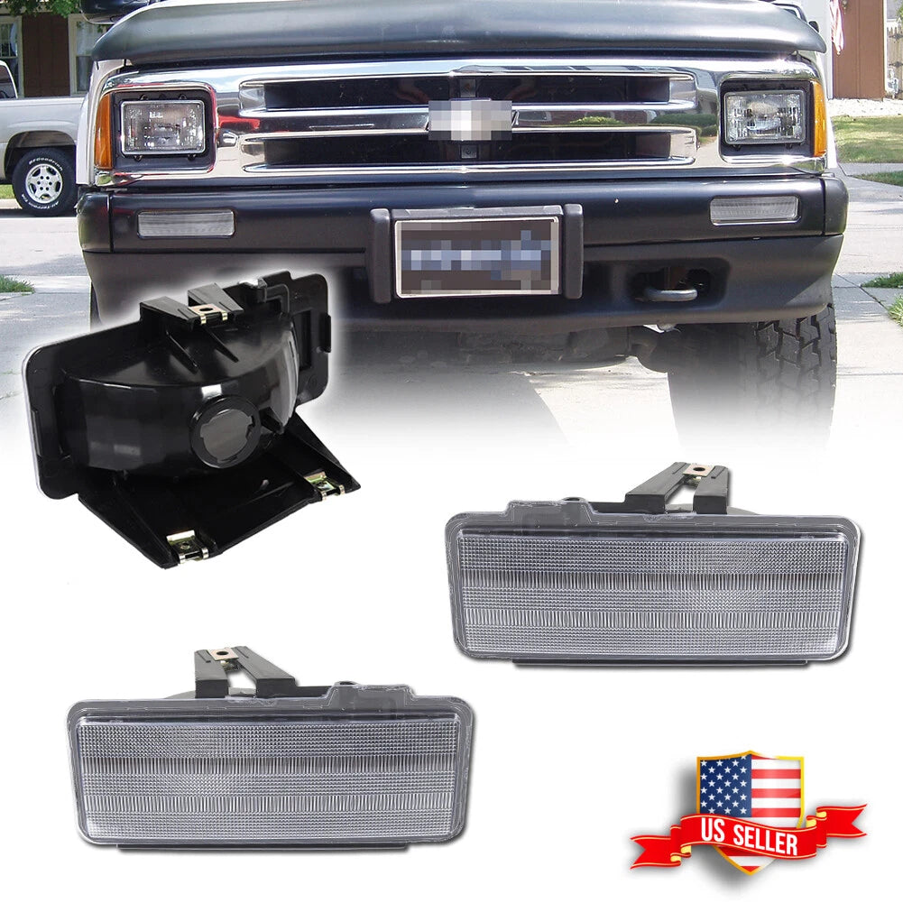 Clear Front Bumper Turn Signal Lights for Chevy S10 Blazer GMC Sonoma (1994–1997)