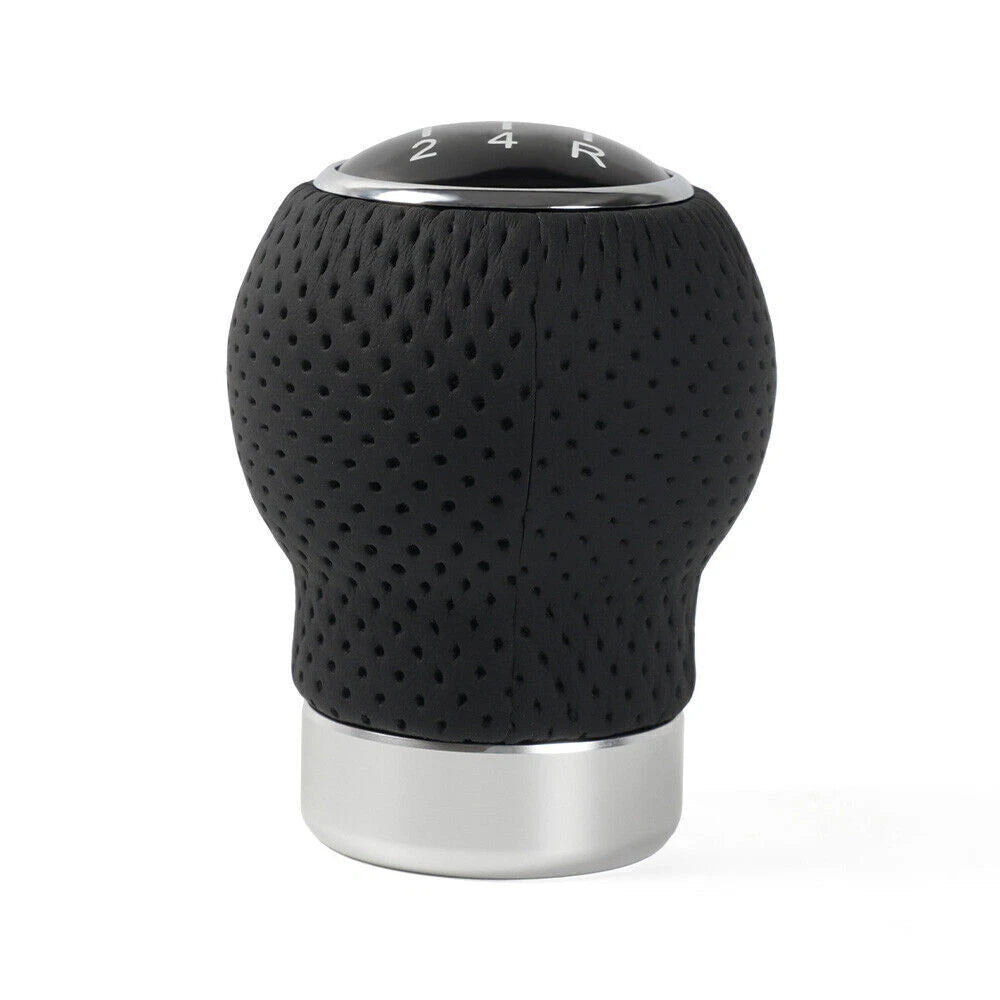 5-Speed Gear Shift Knob Kit for Manual Cars (Black Leather)