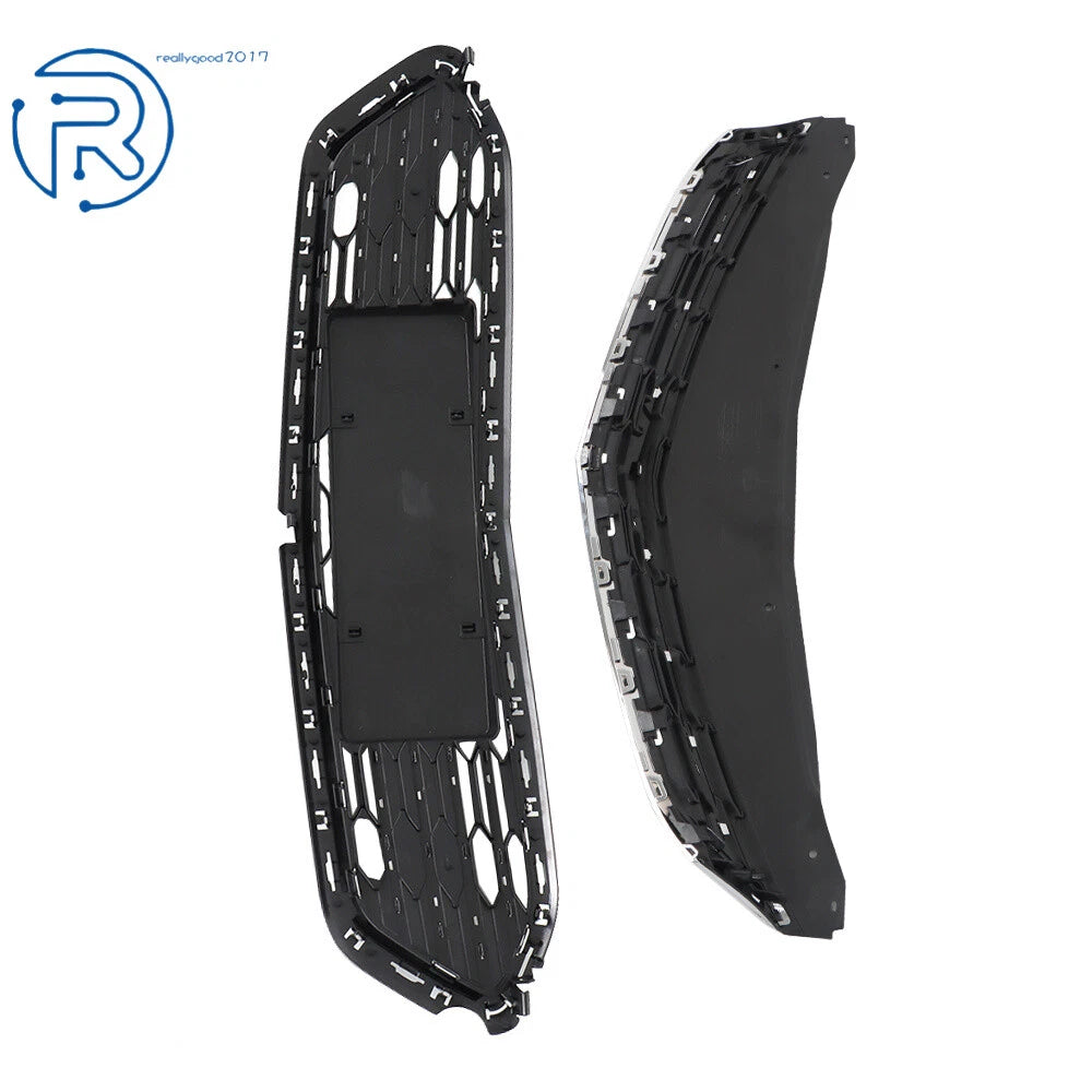 Front Upper and Lower Side Grille for Chevrolet Cruze (2016-2018) Chrome/Black