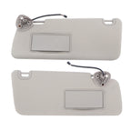 Set of 2 Gray Sun Visors with Lights for Dodge Ram 1500 2500 3500 (2013–2018)
