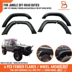 6 x Fender Flares Wheel Arch for Jeep Cherokee XJ (1983-1997)