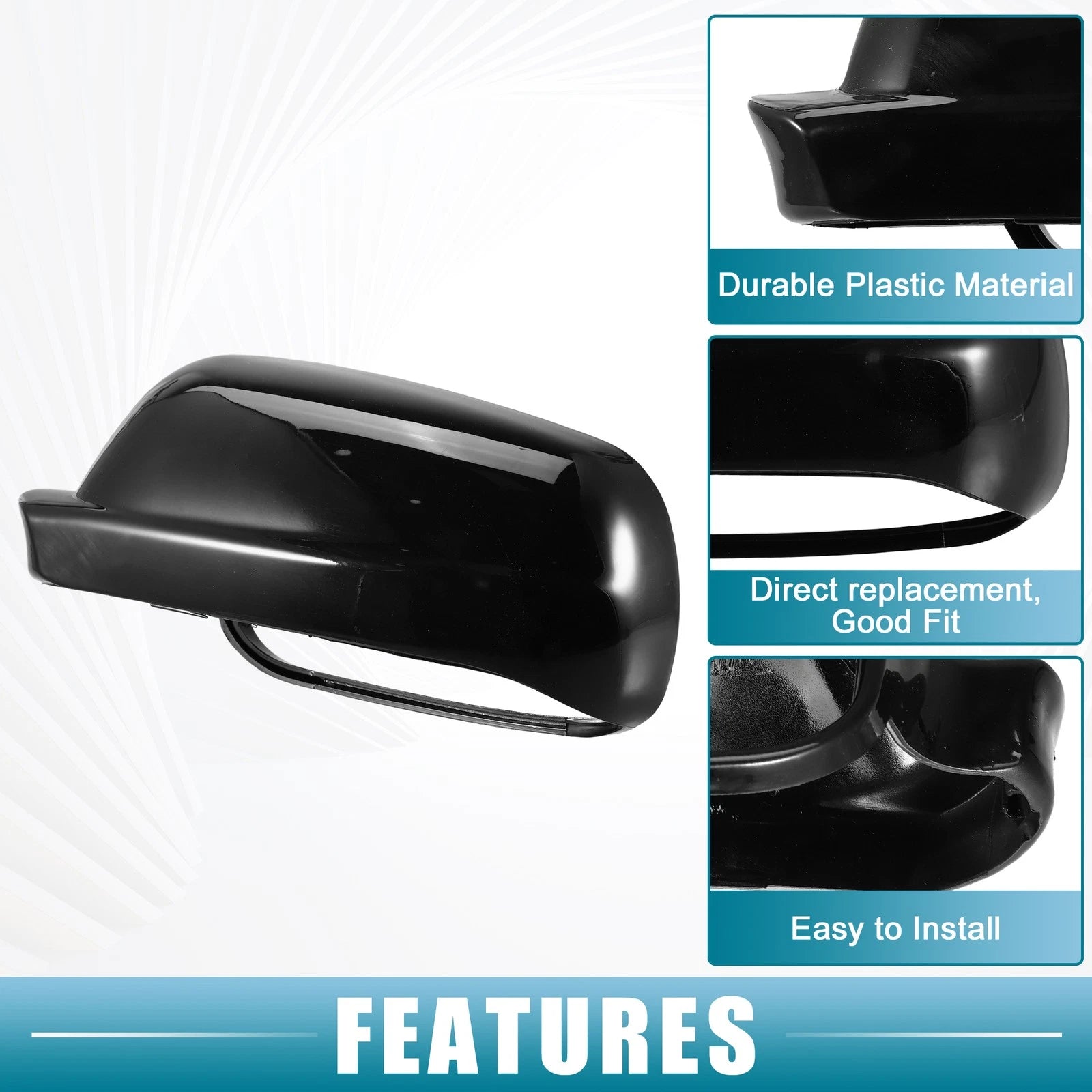 1 Pair Rearview Mirror Cover NO.3B0857538B for Volkswagen Jetta (2011–2018)