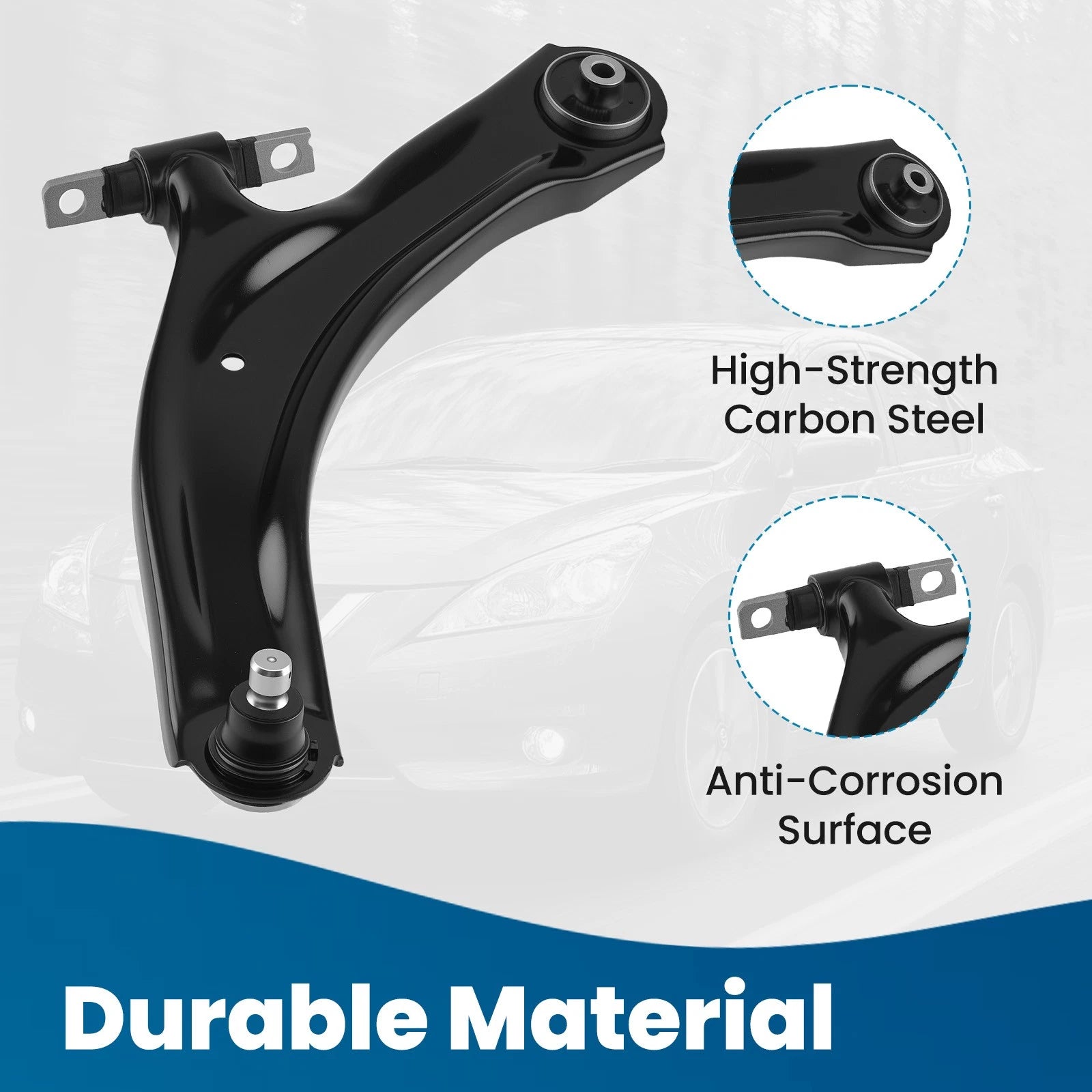 Front Lower Control Arm Left w/ Ball Joint Bushing for Nissan Sentra (2007–2012)