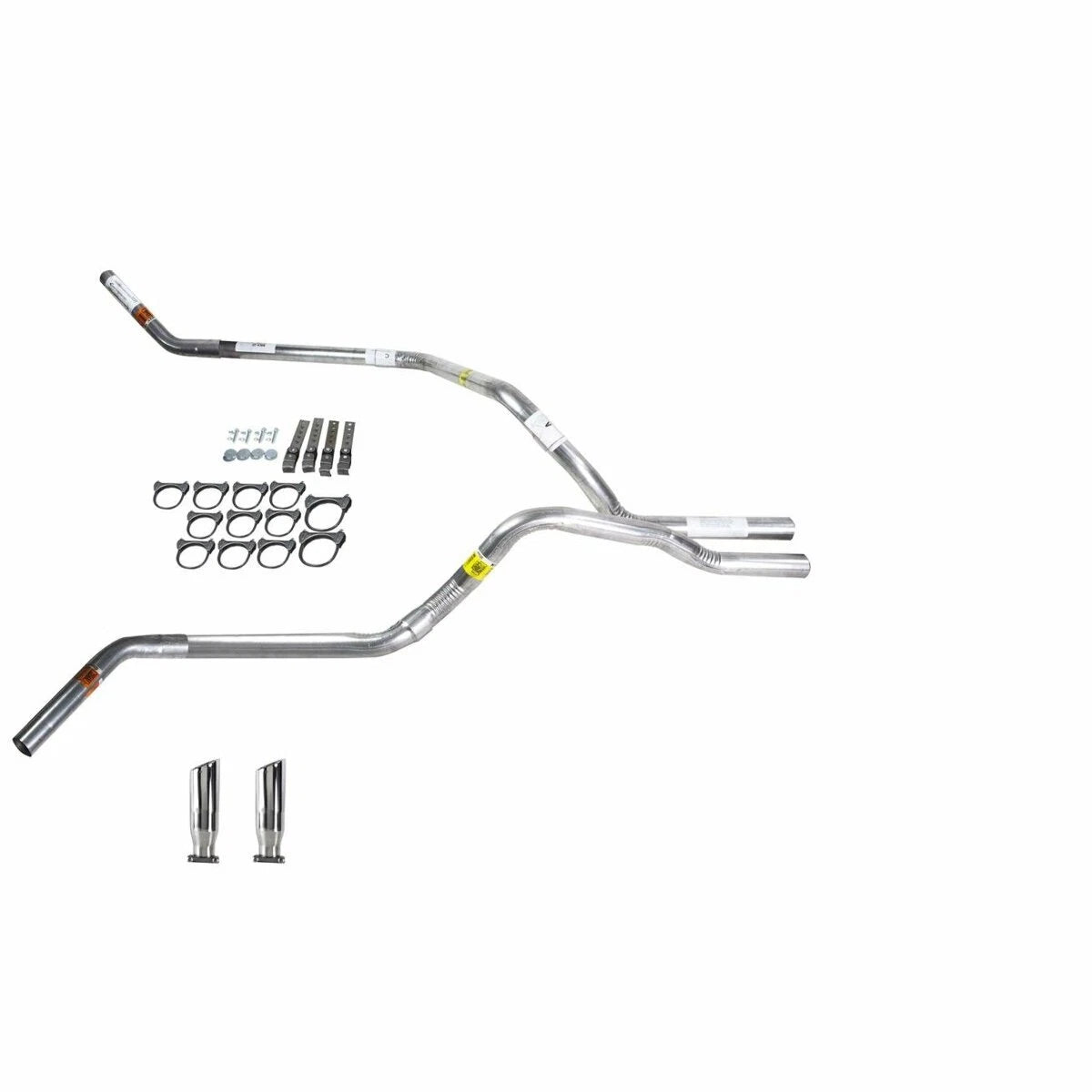 Dual Exhaust Pipe 2.5" for Dakota (1997–2005) No Muffler RC Tip Corner Exit