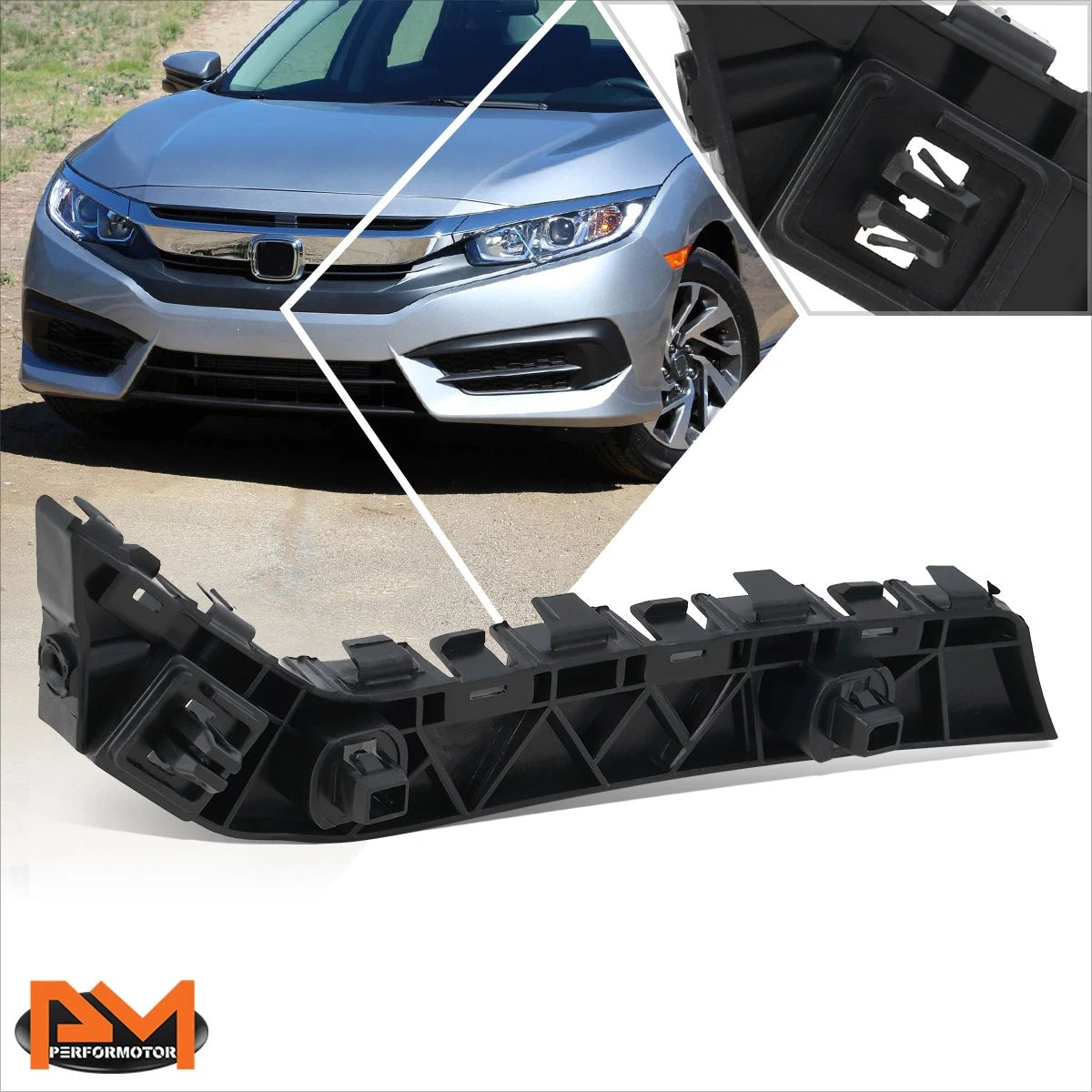 Bumper Cover Support Bracket Retainer for Honda Civic (2016–2021)
